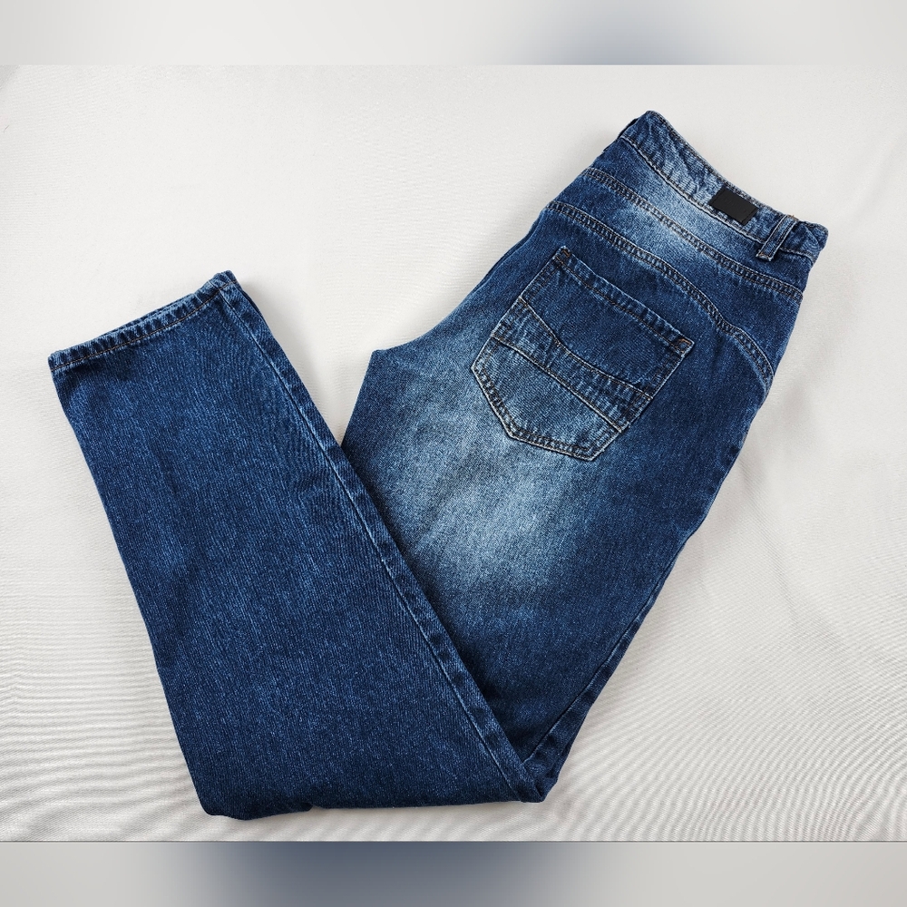 Flamingo 3 Button Fly Five Pocket Straight Leg Mud Rise Juniors Jeans